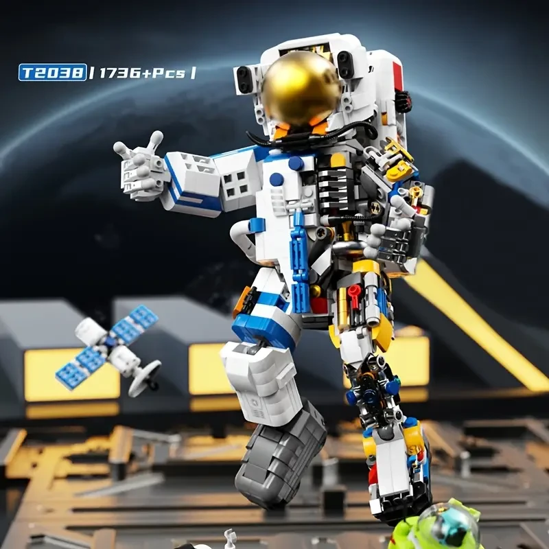 1736pcs Astronaut Building Blocks Set