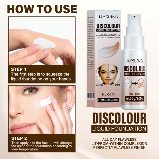 Temperature Change Liquid Foundation Brightening Portable