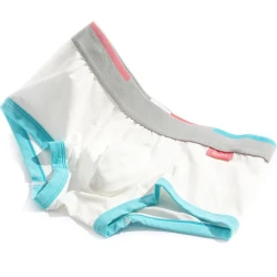 Men's Purified Cotton Underwear Personality Solid Color Boxers White Green