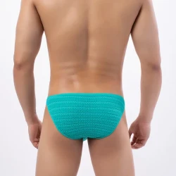 Men's Underwear Thin Lace Breathable Quick-drying Triangle Lake Blue