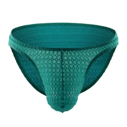 Men's Underwear Thin Lace Breathable Quick-drying Triangle Lake Blue