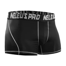 Anti-wear Leg Sports Men Running Underwear Black Trousers Gray Line