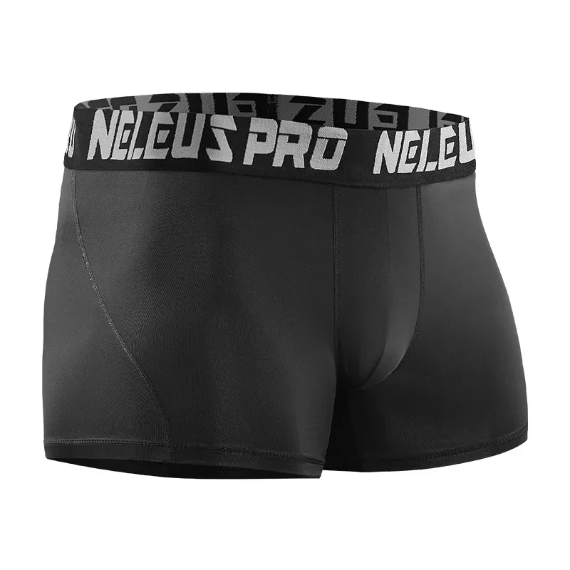 Anti-wear Leg Sports Men Running Underwear Black