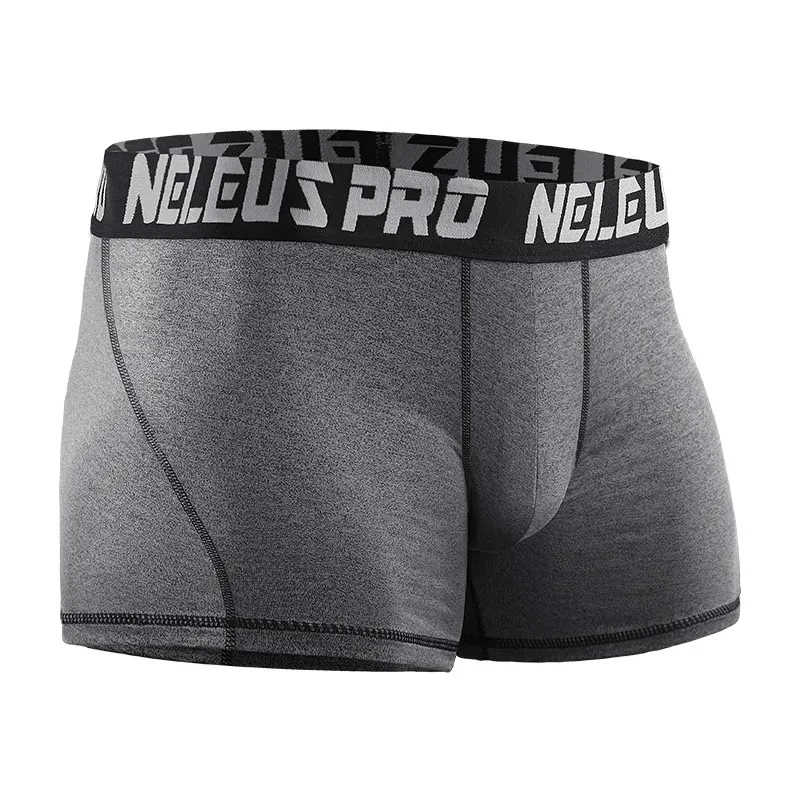 Anti-wear Leg Sports Men Running Underwear Gray