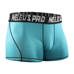 Anti-wear Leg Sports Men Running Underwear Light Blue
