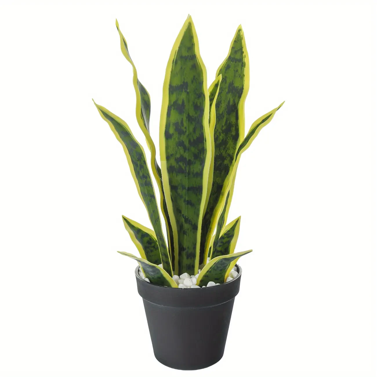 1pc Artificial Fake Snake Plant 12.5" Faux Potted Plant, Artificial Snake Plant, Scene Decor, Home Decor, Wedding Decor, Holiday Decor, Party Decor, Celebration Decor, Outdoor Decor, Yard Decor, Garden Decor
