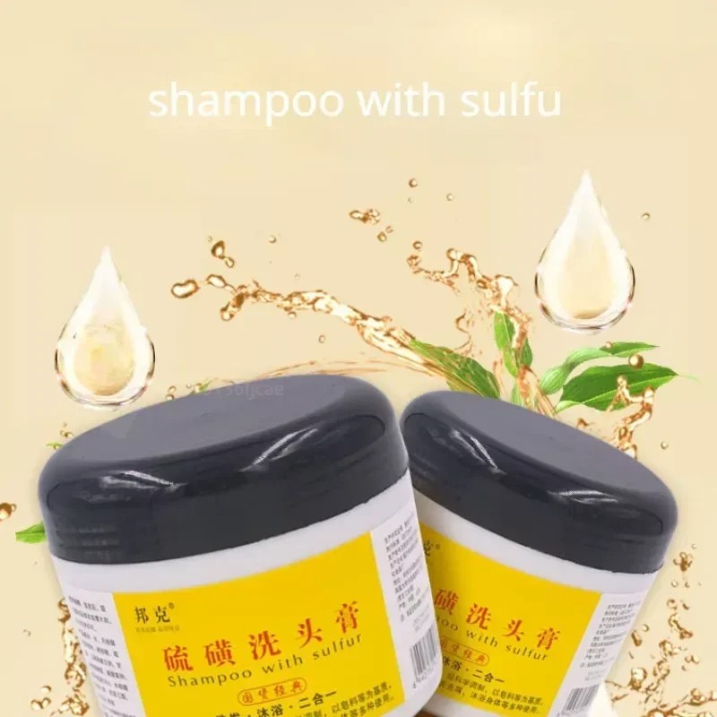 Sulfur Shampoo for Lice, Mites, Dandruff, and Itching  Oil Control, Deep Cleaning, Damage Repair