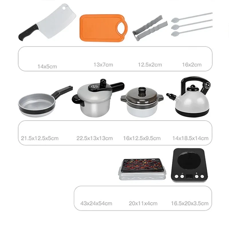 Large simulation tableware kitchen toy set