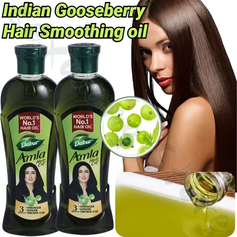 Dabur Amla Hair Oil  Nourishing Indian Gooseberry Oil for Black, Smooth, and Healthy Hair, 180ml