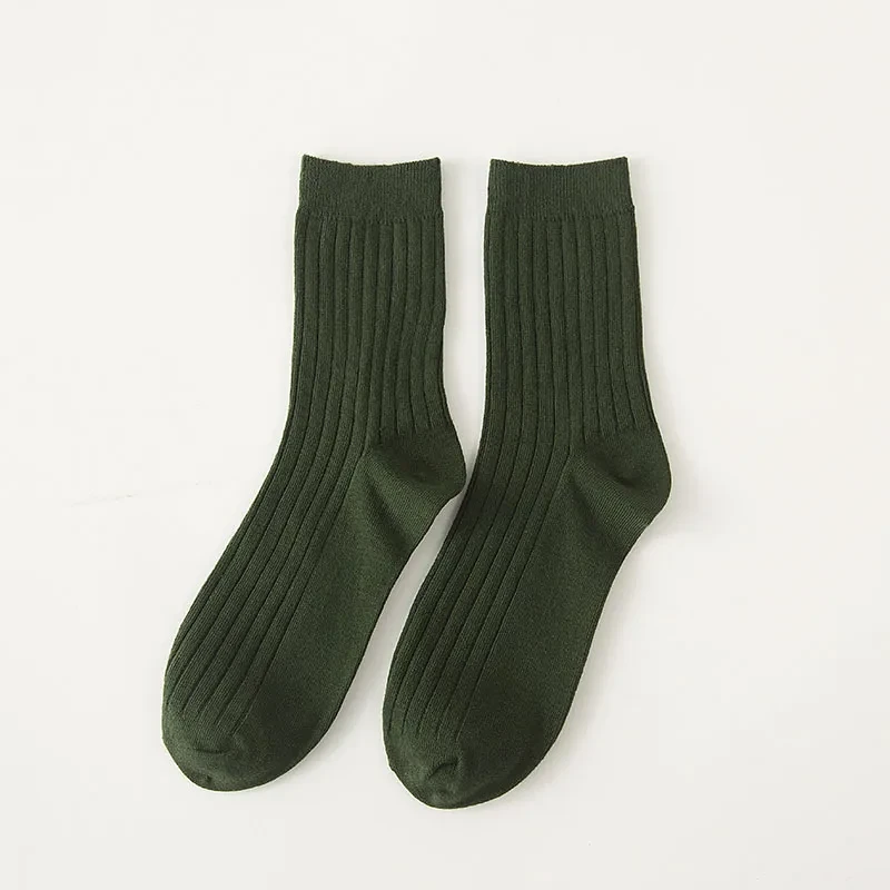 Fashion Multicolor Simple Non-Slip Socks Green
