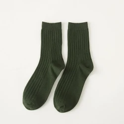 Fashion Multicolor Simple Non-Slip Socks Green