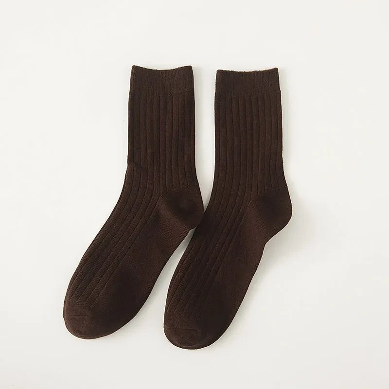 Fashion Multicolor Simple Non-Slip Socks Coffee
