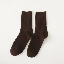 Fashion Multicolor Simple Non-Slip Socks Coffee