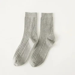 Fashion Multicolor Simple Non-Slip Socks Light Grey