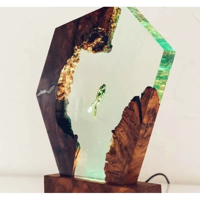 Ornaments Luminous Diver And Humpback Whale Night Light Home Decoration