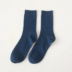 Fashion Multicolor Simple Non-Slip Socks Blue