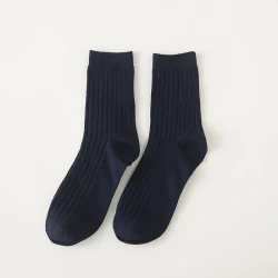 Fashion Multicolor Simple Non-Slip Socks Navy Blue