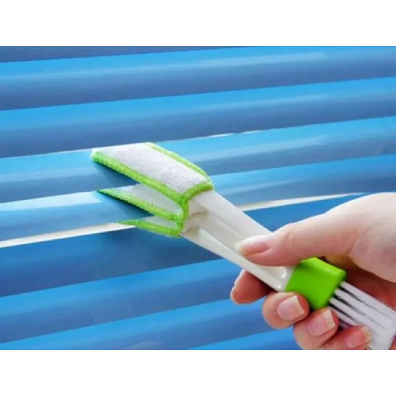 Double head with rag blinds cleaning brush household dusting brush dashboard keyboard brush