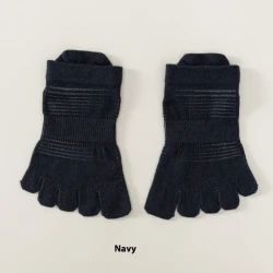 Professional Running Sports Yoga 200N Breathable Quick-drying Short Tube Toe Socks Navy Blue