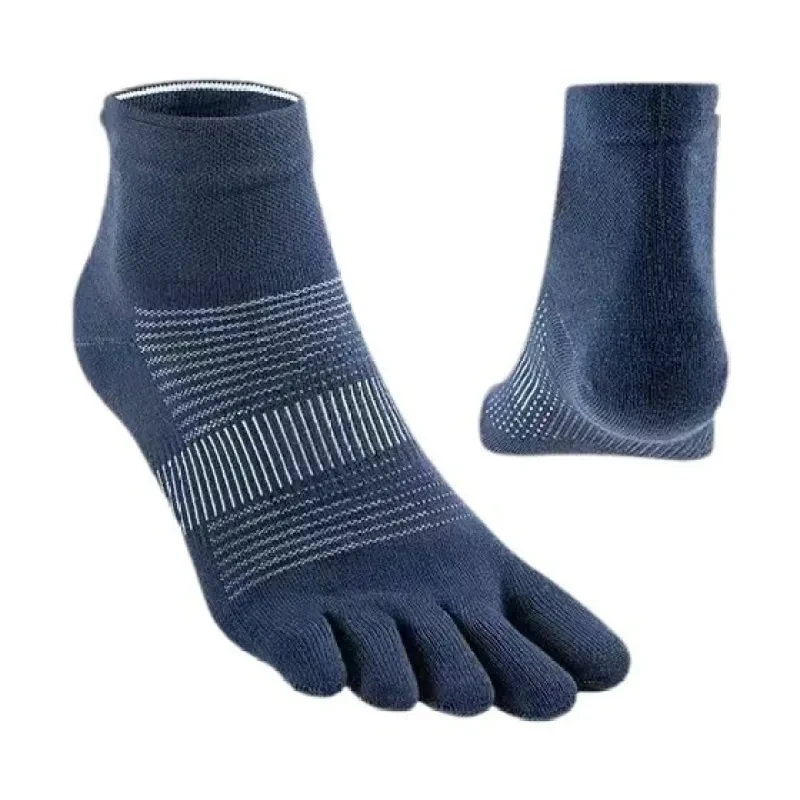 Professional Running Sports Yoga 200N Breathable Quick-drying Short Tube Toe Socks Tube Socks Navy Blue