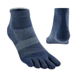 Professional Running Sports Yoga 200N Breathable Quick-drying Short Tube Toe Socks Tube Socks Navy Blue