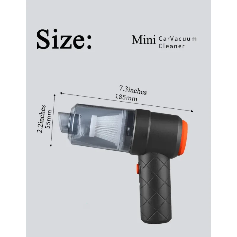 Mini Car Vacuum Cleaner Powerful Cleaning Machine Car Accessories Home Auto Robot Wireless Cleaner Home Appliance Strong Suction