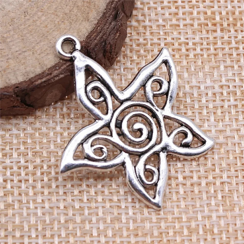 10Pcs 33X30Mm Cutout Charm Cutout Pendant