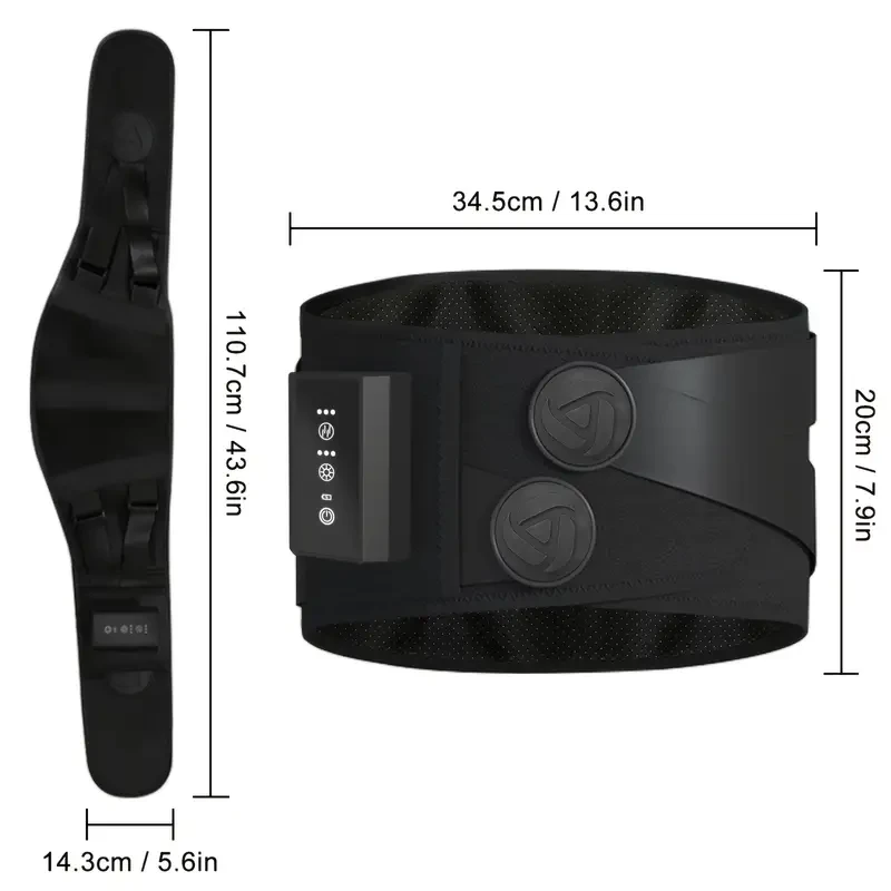 AISZG Heated Massage Waist Belt with Dual Motors
