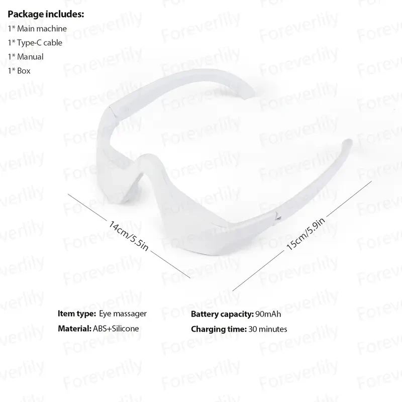 Foreverlily 3D Eye Massager with 4 Modes & 3 Intensity Levels