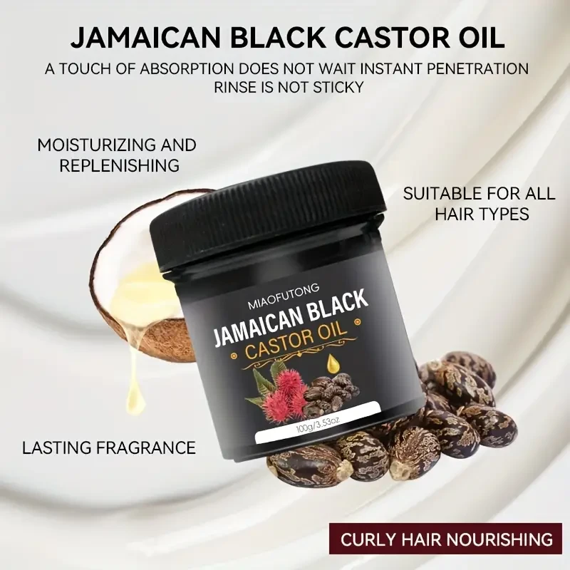 MIAOFUTONG Curl Define Leave-In Conditioner & Jamaican Black Castor Oil Set