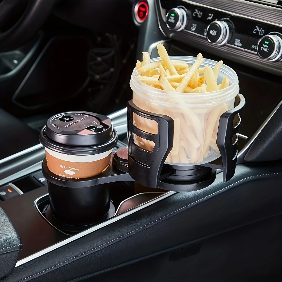Universal Car Cup Holder Expander with Phone Slot & Aromatherapy Diffuser