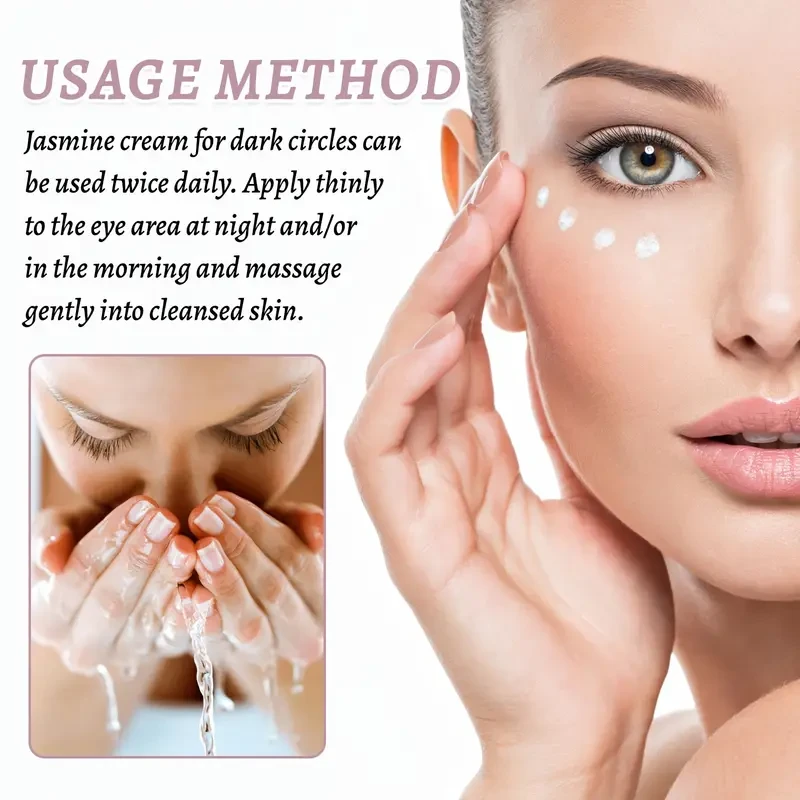 2pcs YILEST Jasmine Eye Cream with Hyaluronic Acid, Collagen & Aloe Vera