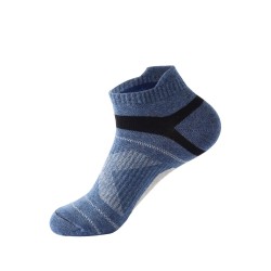 Men's Summer Thin Fashion Color Matching Socks Denim Blue