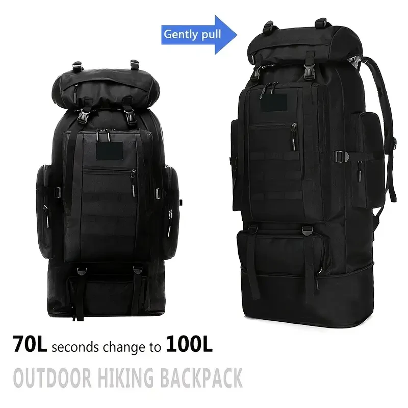 Expandable 70L-100L High Quality Tactical Hiking Backpack