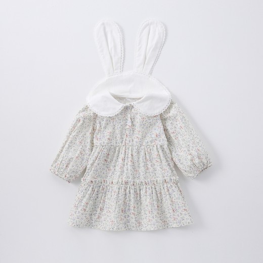 Baby Lapel Rabbit Ears Princess Dress