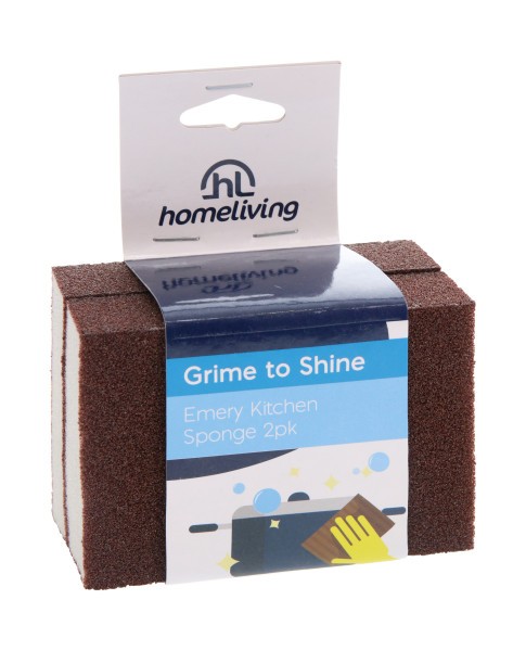 Emery Kitchen Sponges 2pk  - Homeliving