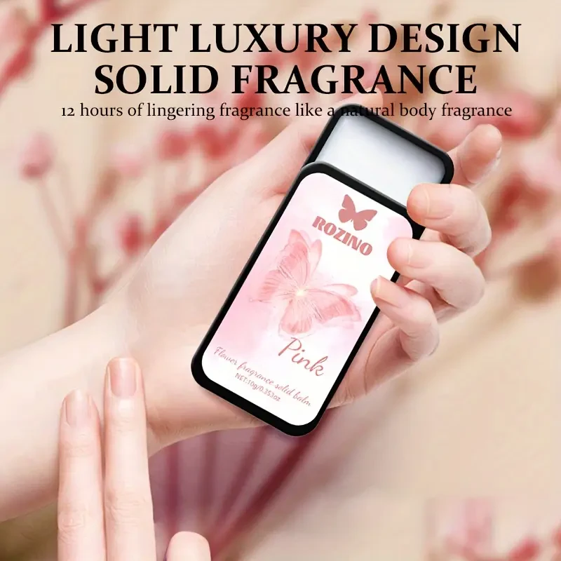 ROZINO Pink Floral Scented Solid Perfume for Women