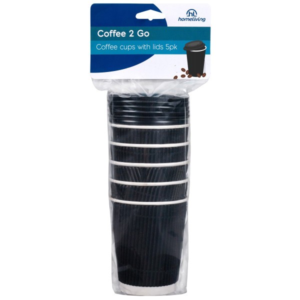 Disposable Coffee Cups Pack 5  - Homeliving