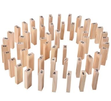 Wooden Domino Toy Tower Wood Building Blocks Toy 54pcs 4pcs Stacker