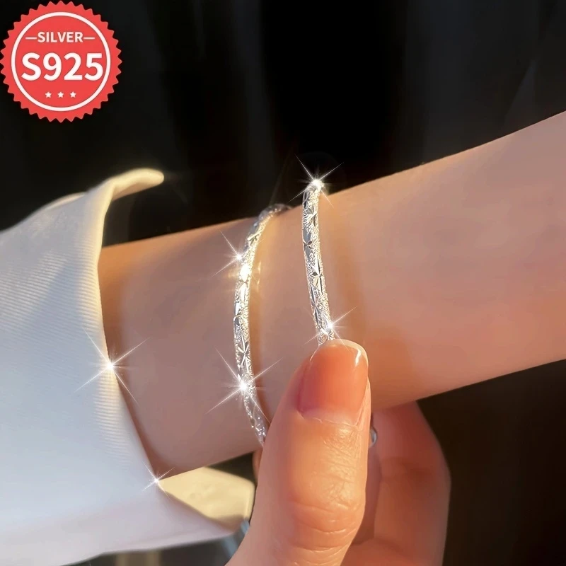 Elegant 925 Sterling Silver Starry Sky Bracelet - Hypoallergenic, Luxurious & Simple Design for Casual Attire or Gifting