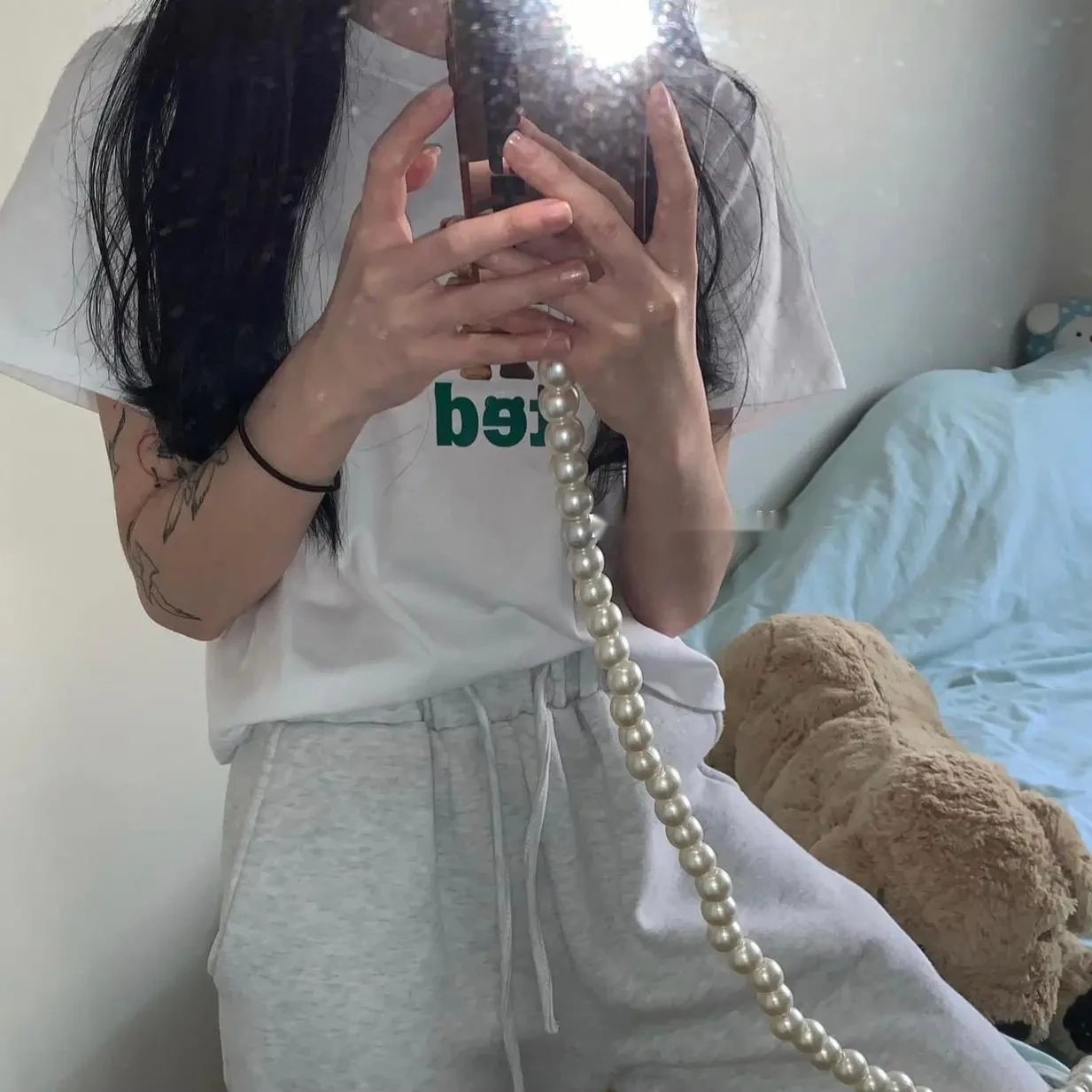 Pearl Beaded Mobile Phone Data Cable