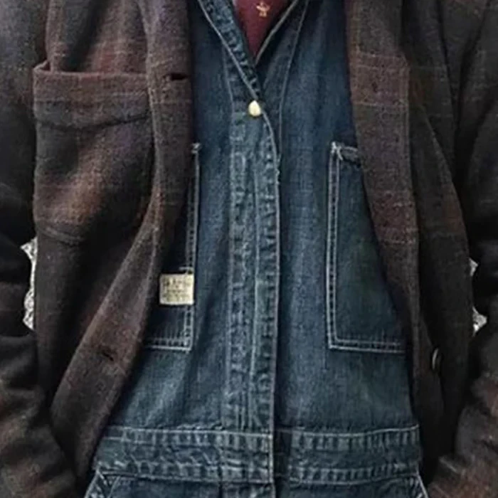 Men's Retro Checkered Lapel