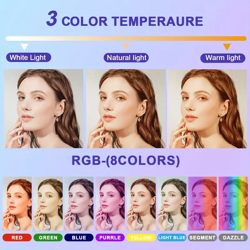 ZOMEI 12" RGB Ring Light Kit with 43.3" Tripod & 15.3" Extension Rod