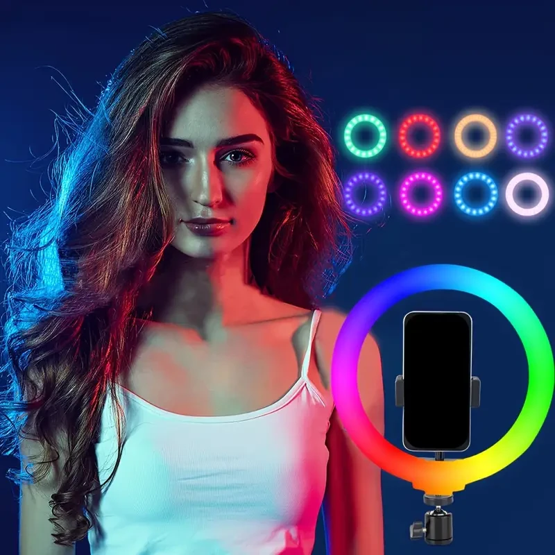 ZOMEI 10-Inch Selfie Ring Light Featuring a Tripod Stand