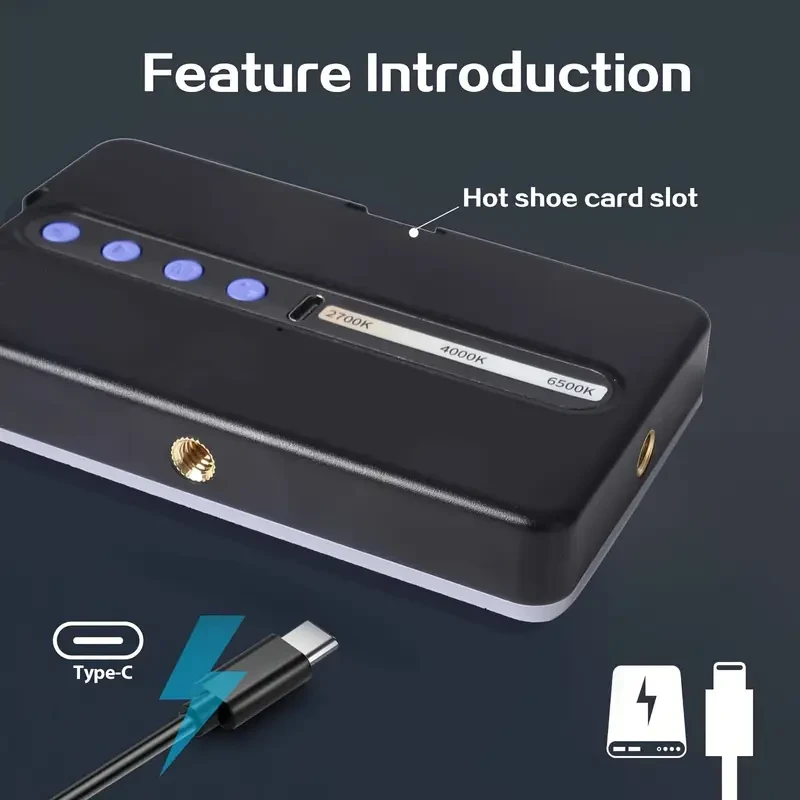 Rechargeable selfie light with phone light clip