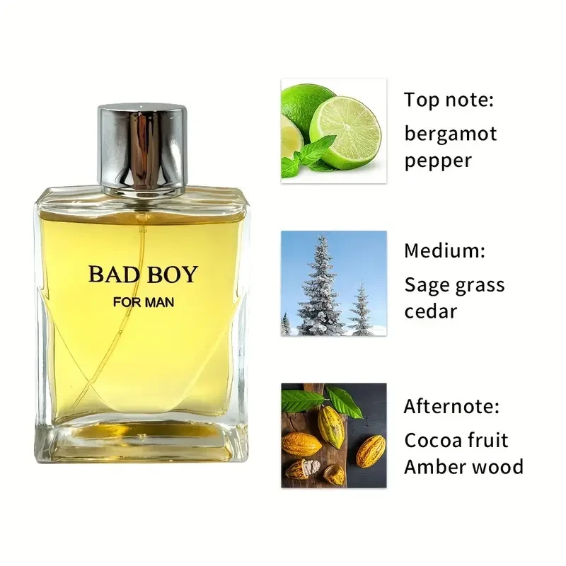 BAD BOY FOR MAN Eau De Parfum: Refreshing Citrus Scent