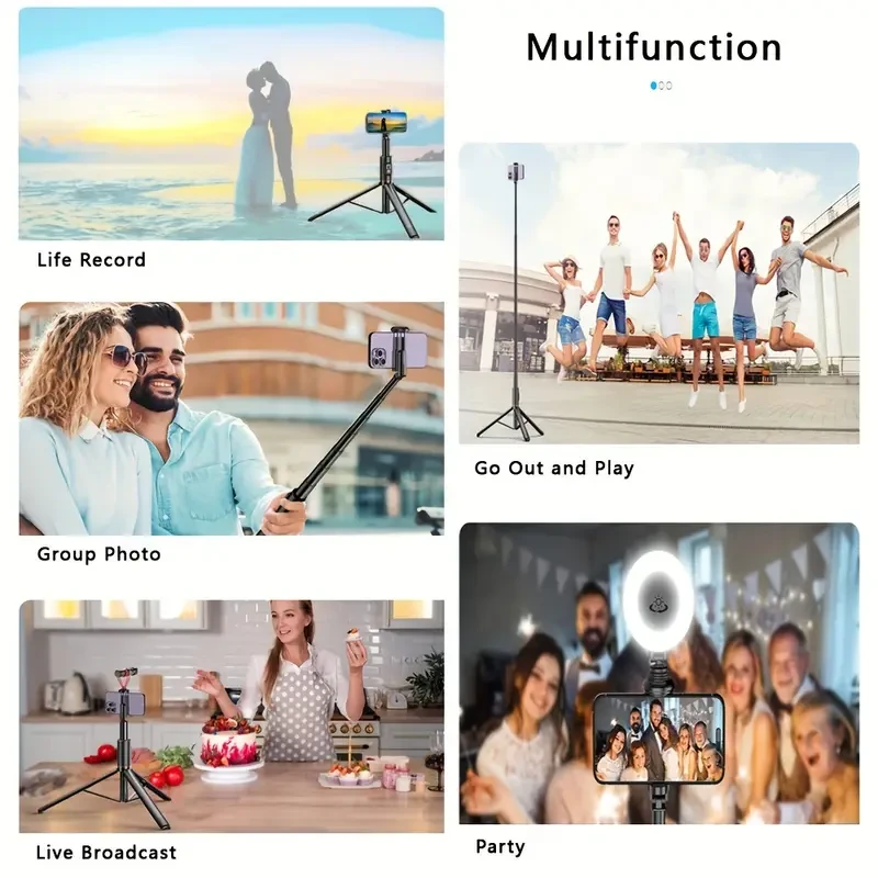 HKXYK 182.88cm Aluminum Alloy Selfie Stick with Tripod