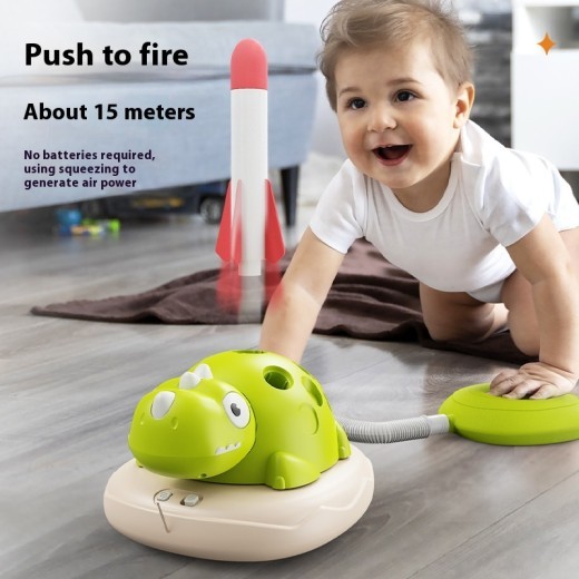 Multifunctional Three-in-one Dinosaur Exercise Machine Children's Ring Throwing Skipping Rope Skyrocket Indoor Outdoor Training Sports