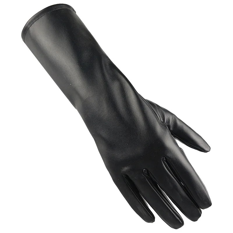 Women Winter Keep Warm Touch Screen Fashion Personality PU Leather Gloves