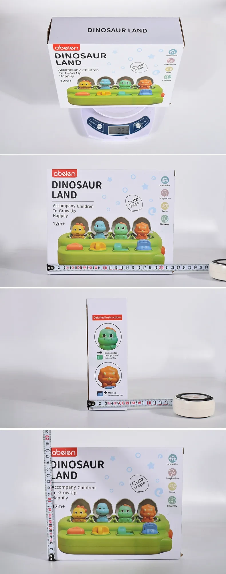 Dinosaur Puzzle Peekaboo Baby Cognitive Toy